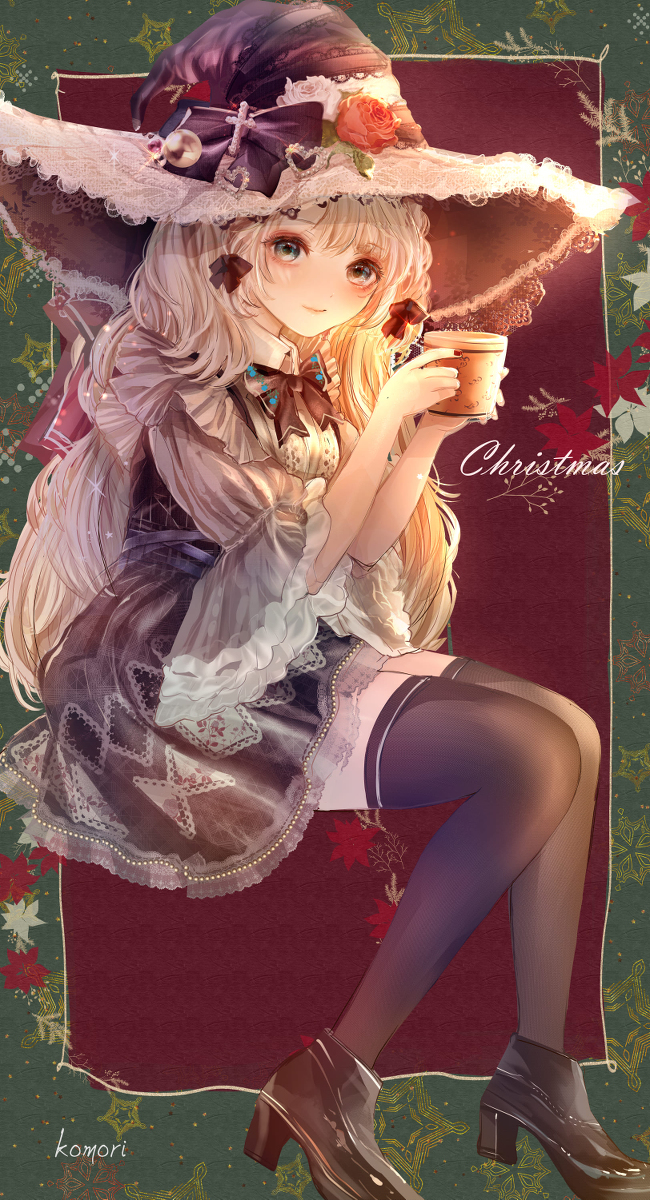 This is a pixiv picture whose title is クリスマス魔女(背景なし版).