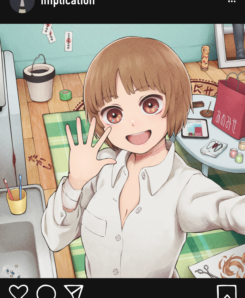 This is a pixiv picture whose title is 匂わせ系.