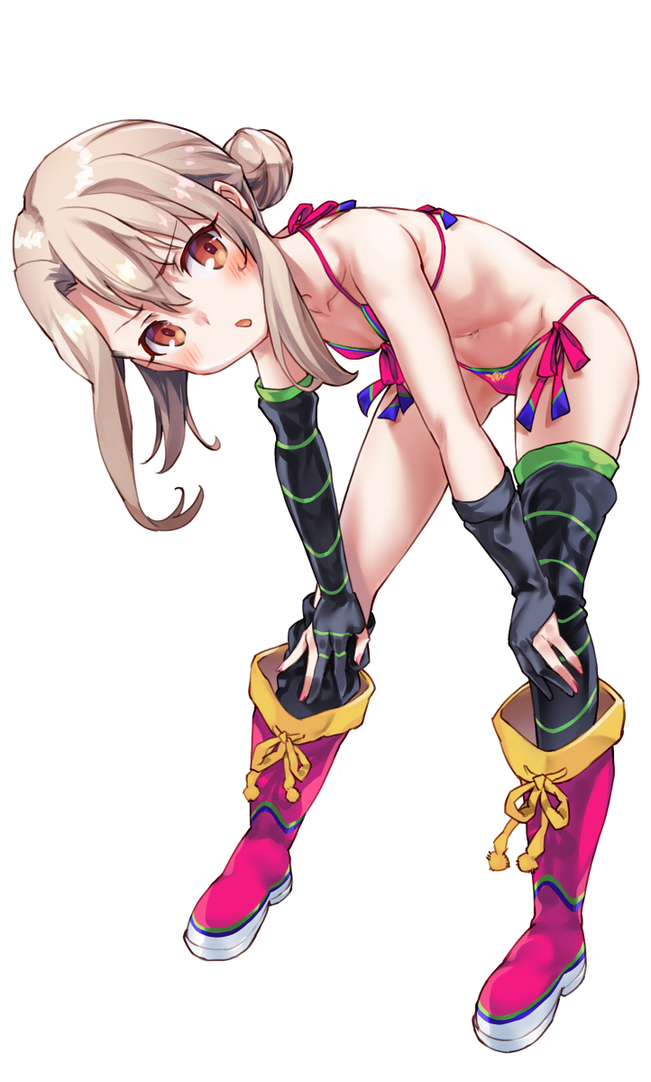 This is a pixiv picture whose title is 水着イリヤちゃん.