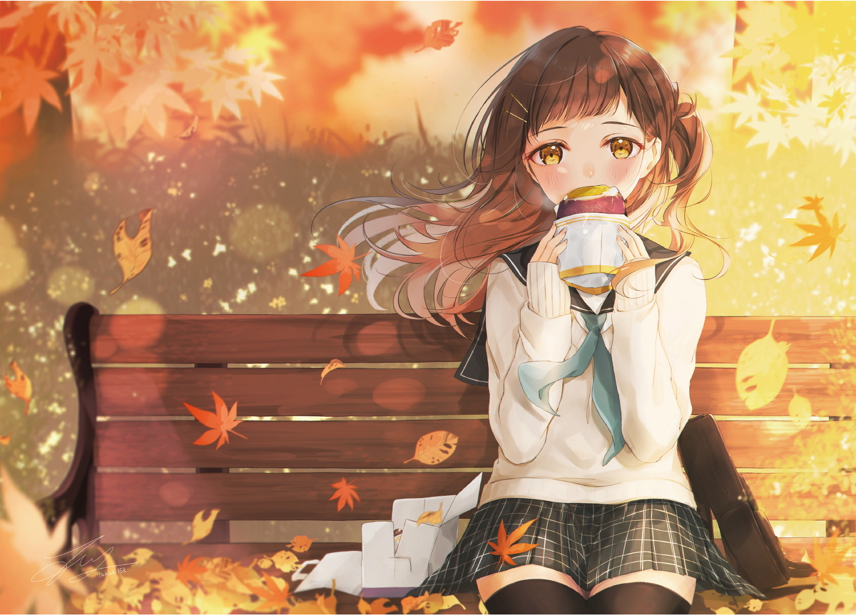 This is a pixiv picture whose title is 焼き芋パン.