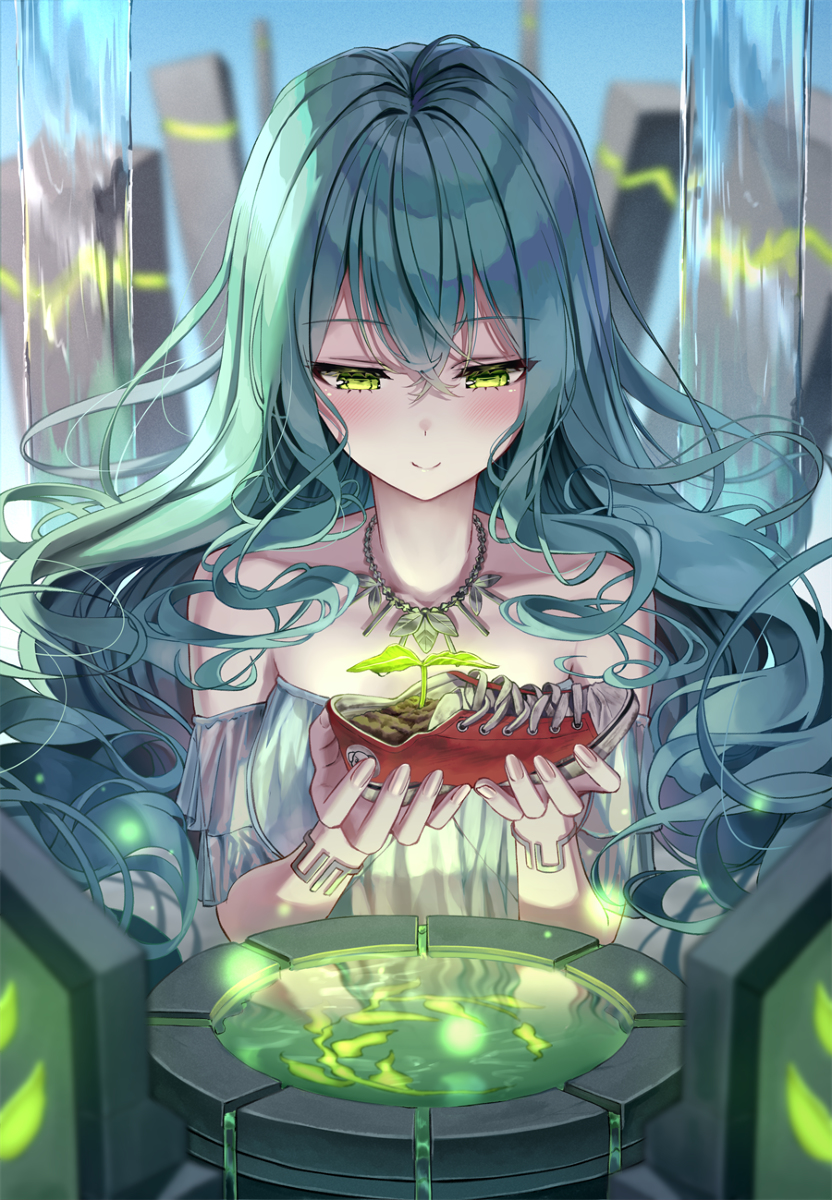 This is a pixiv picture whose title is 最初の植物.