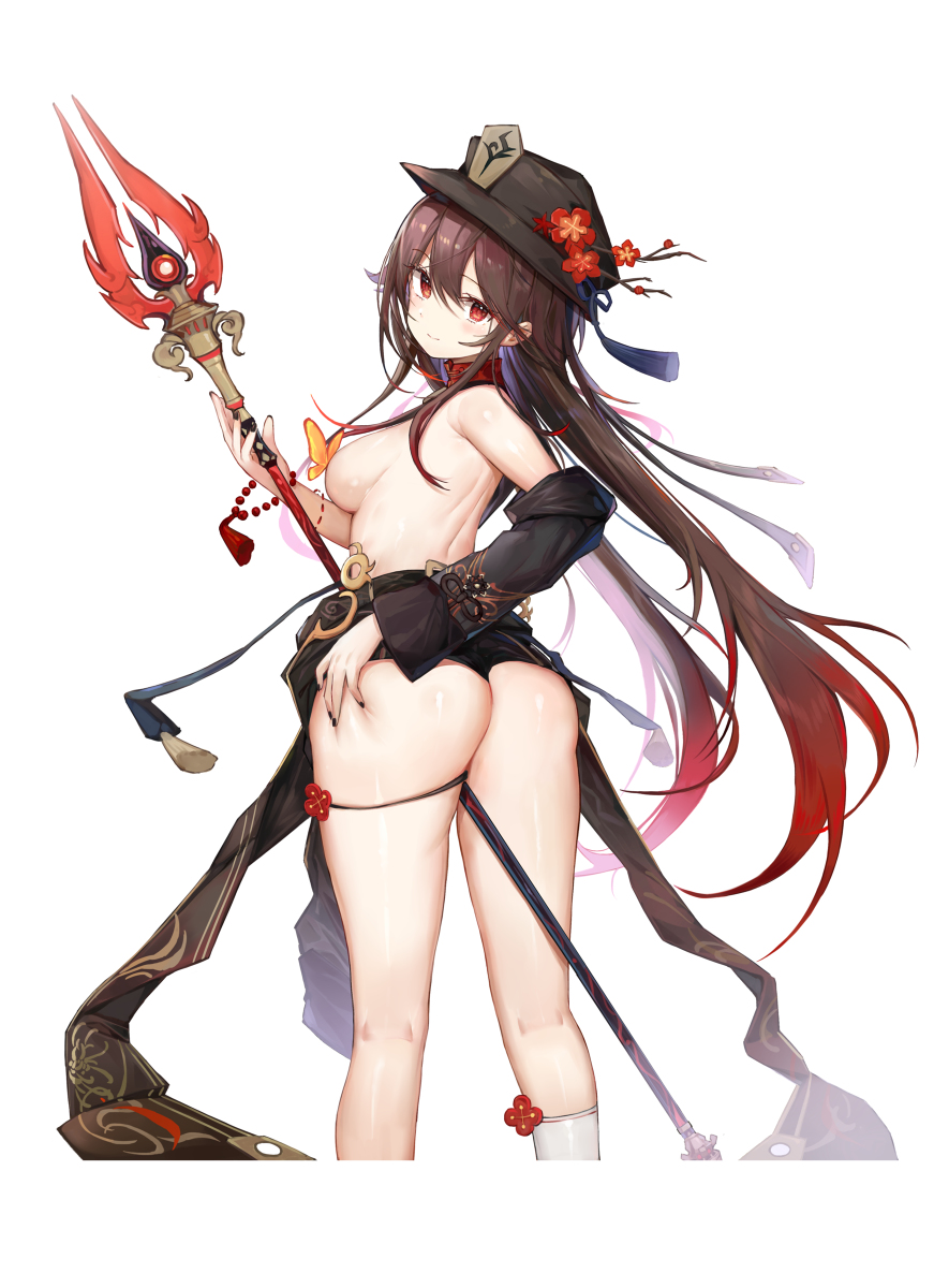 This is a pixiv picture whose title is 【Genshin】Hu Tao 👻👻.