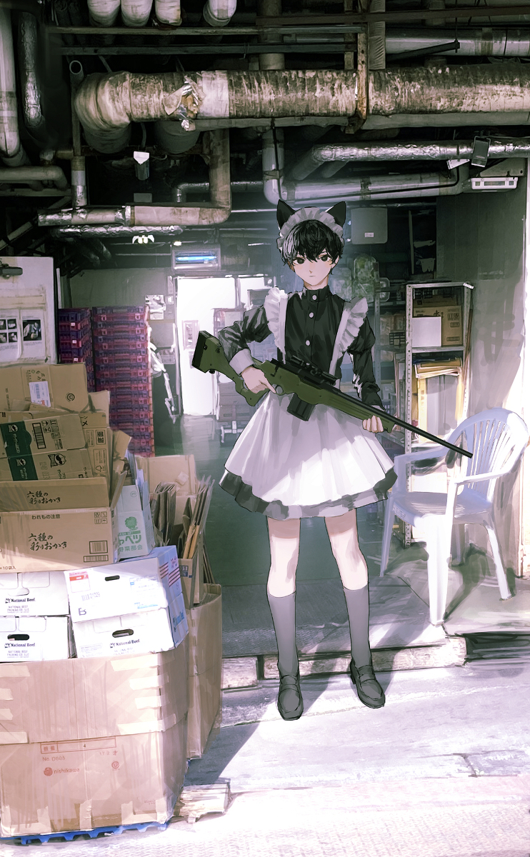 This is a pixiv picture whose title is 🐈‍⬛.