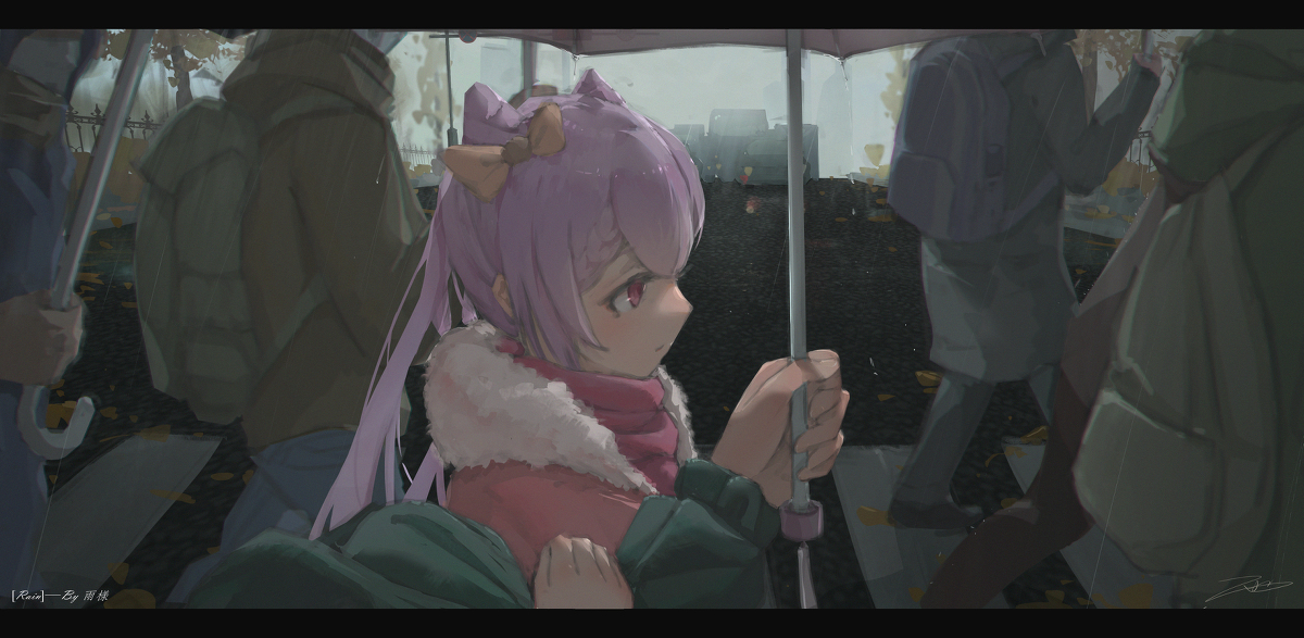 This is a pixiv picture whose title is 《雨》—阿晴.
