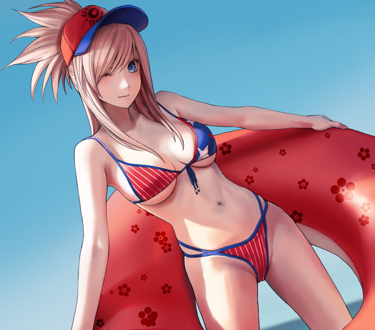 This is a pixiv picture whose title is 水着武蔵ちゃん.