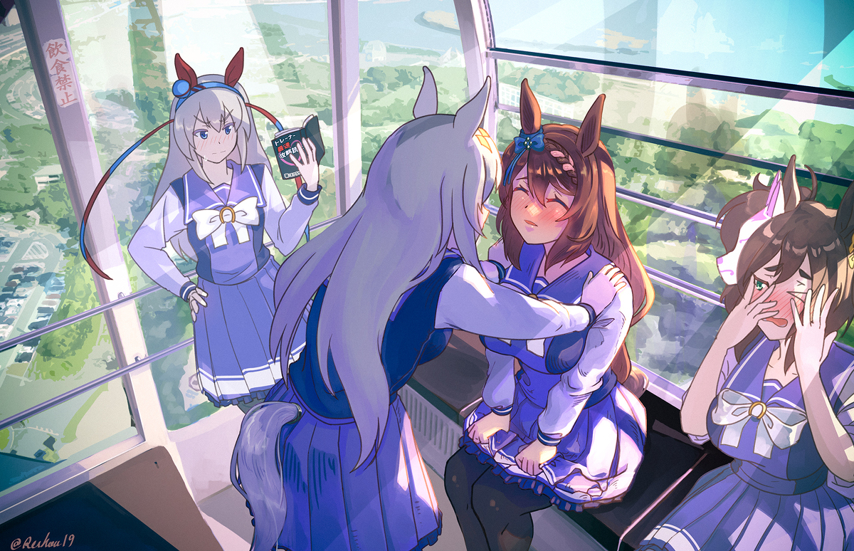 This is a pixiv picture whose title is 観覧車内でのトレーナー攻略シミュレーション.