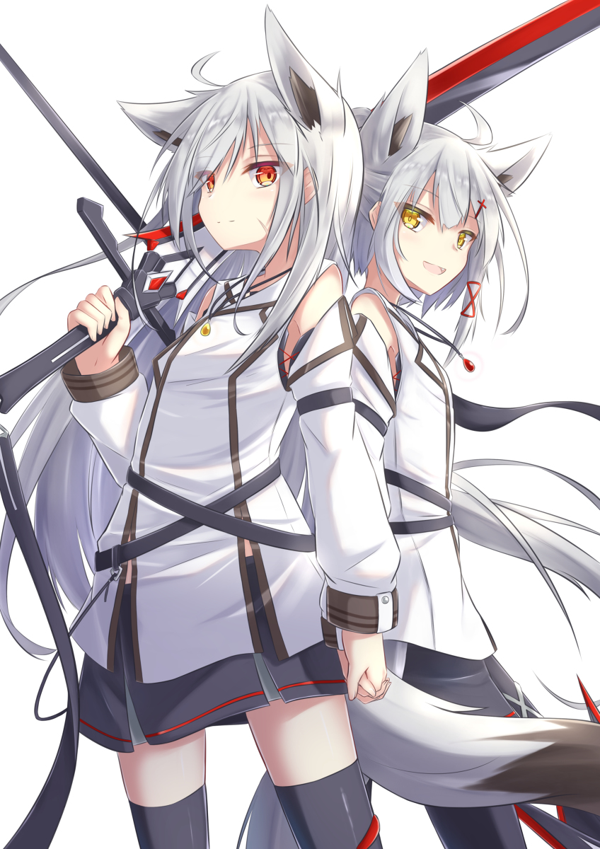 This is a pixiv picture whose title is kemo姉妹.