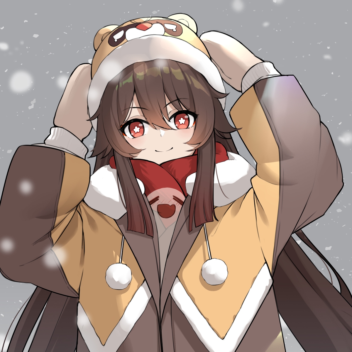 This is a pixiv picture whose title is “哇~是雪！”.