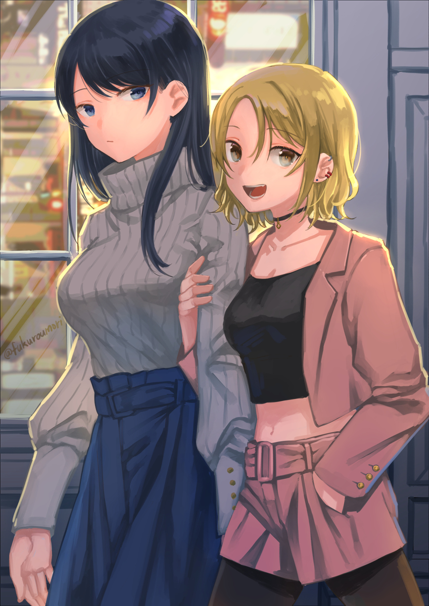 This is a pixiv picture whose title is １ＲＴで仲悪いノンケ女子たちが１秒キスするシリーズ７.