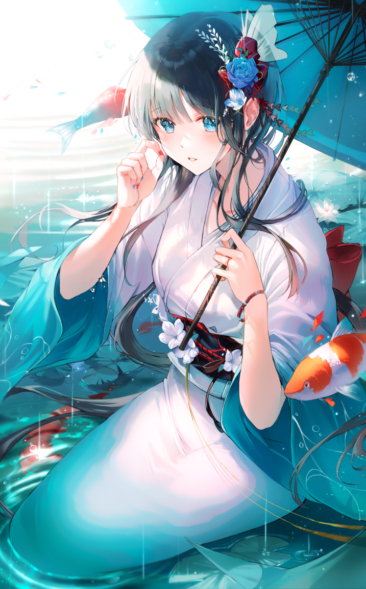 This is a pixiv picture whose title is 金魚.