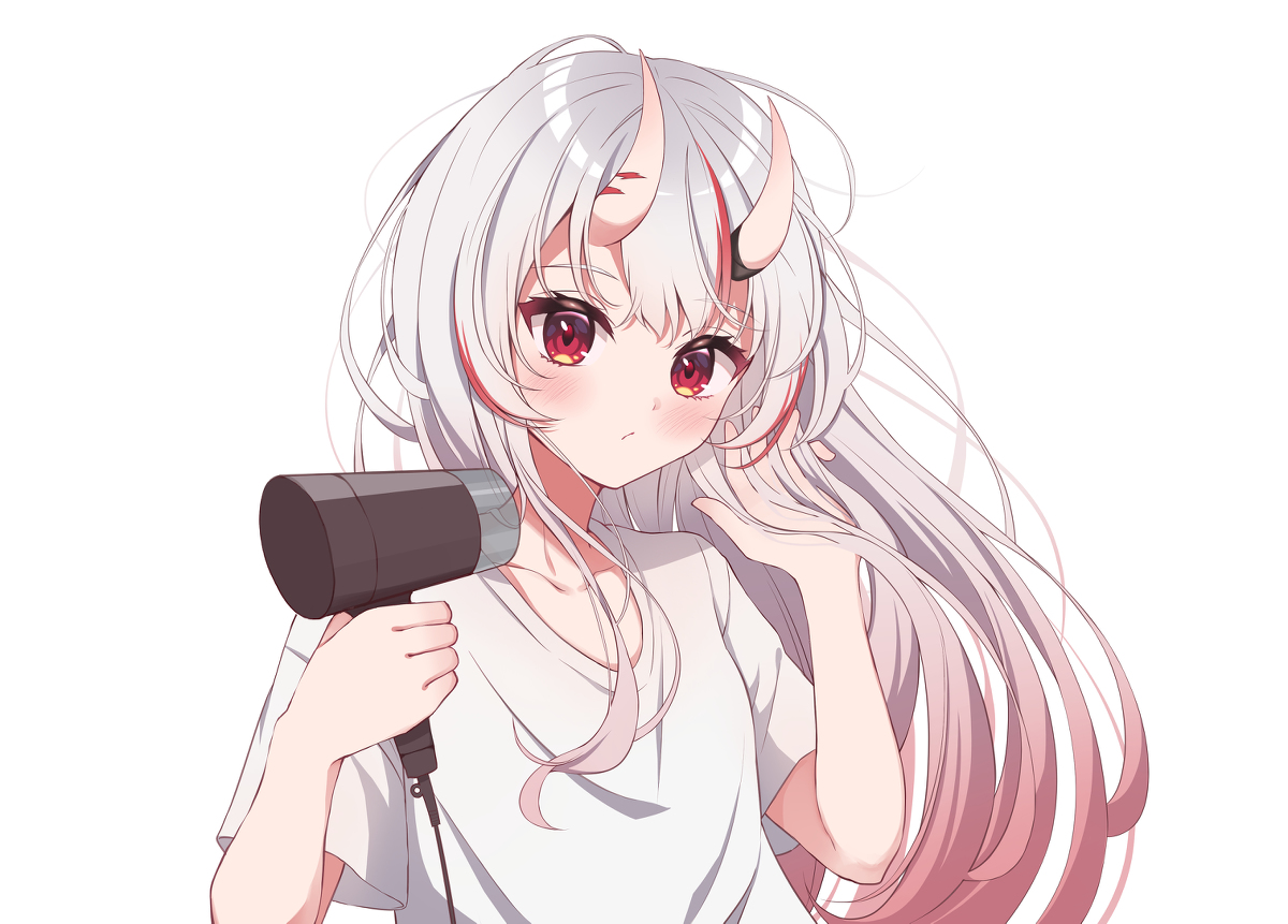 This is a pixiv picture whose title is ドライヤーなきり.