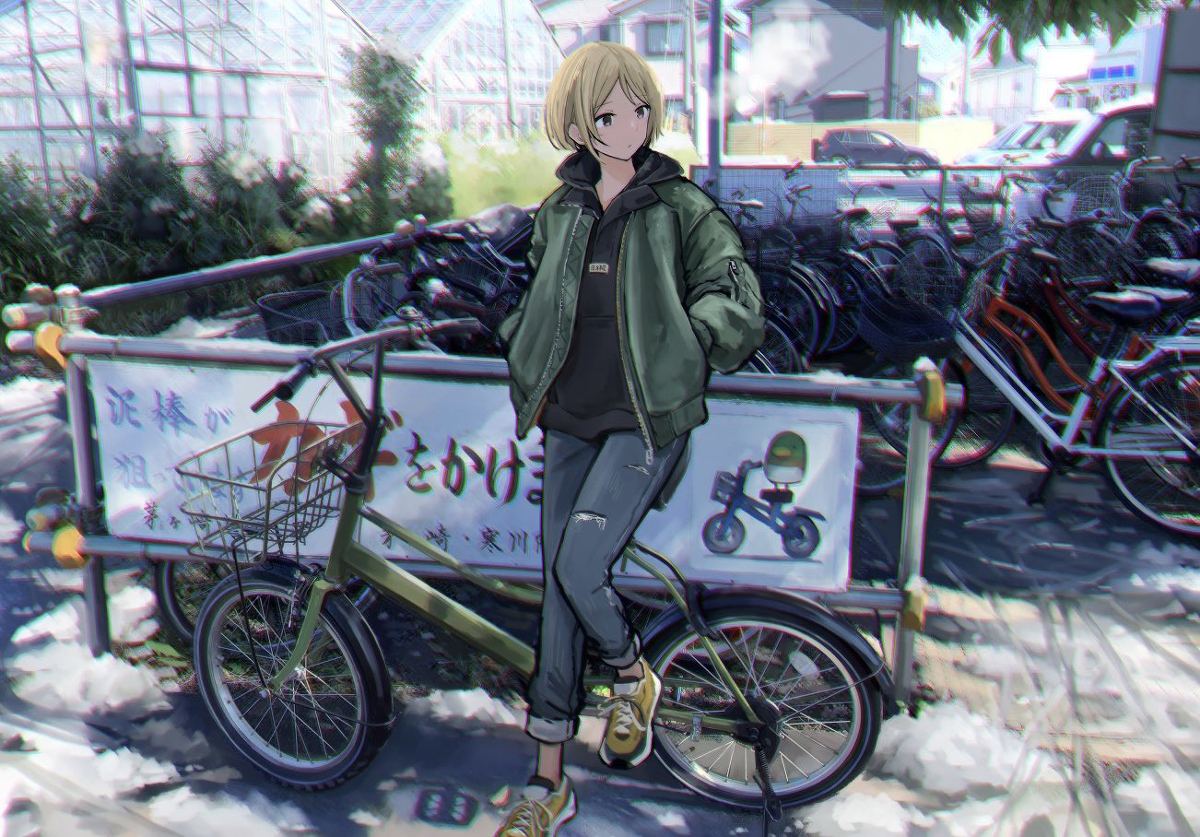 This is a pixiv picture whose title is 寒い.