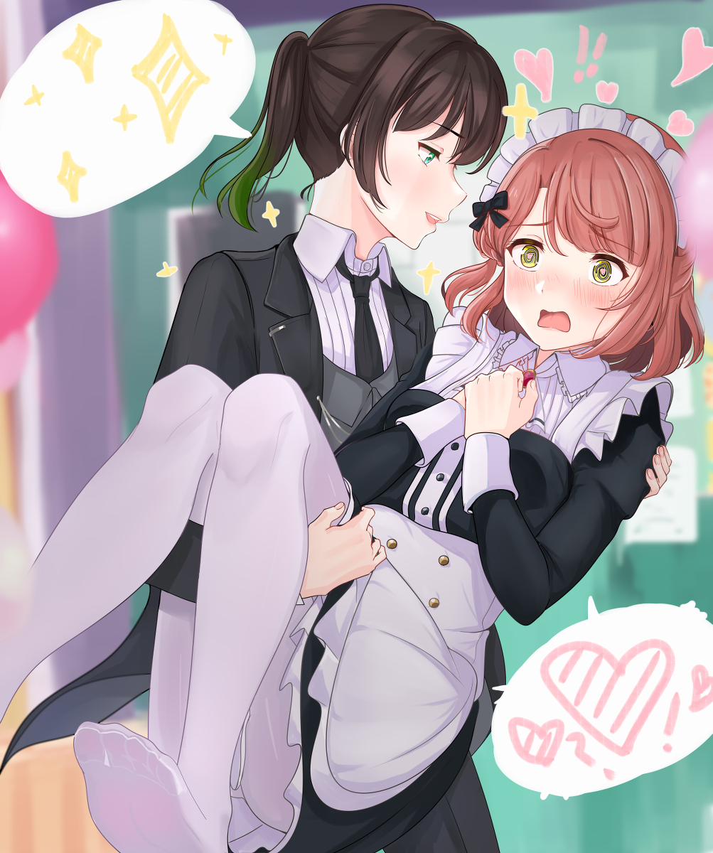 This is a pixiv picture whose title is 女仆的反击.