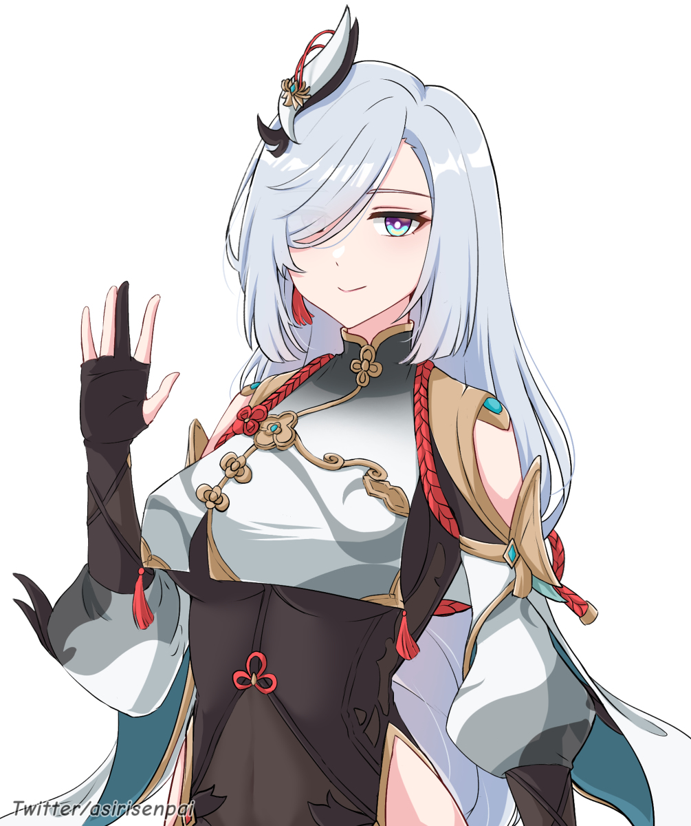 This is a pixiv picture whose title is Shenhe❤️ Genshin Impact.