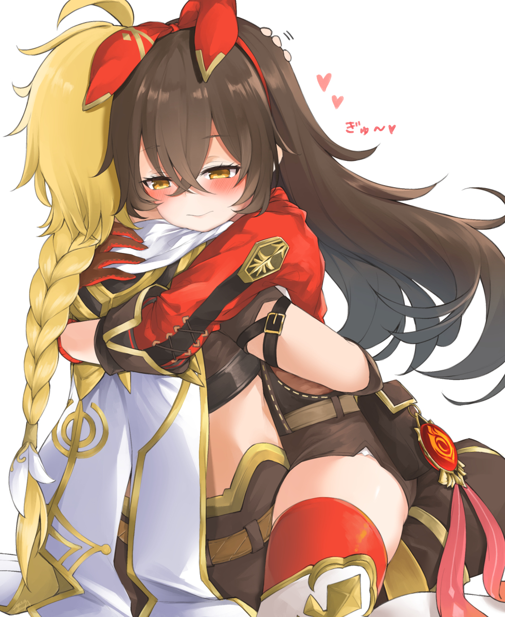 This is a pixiv picture whose title is 【原神】ぎゅ～.