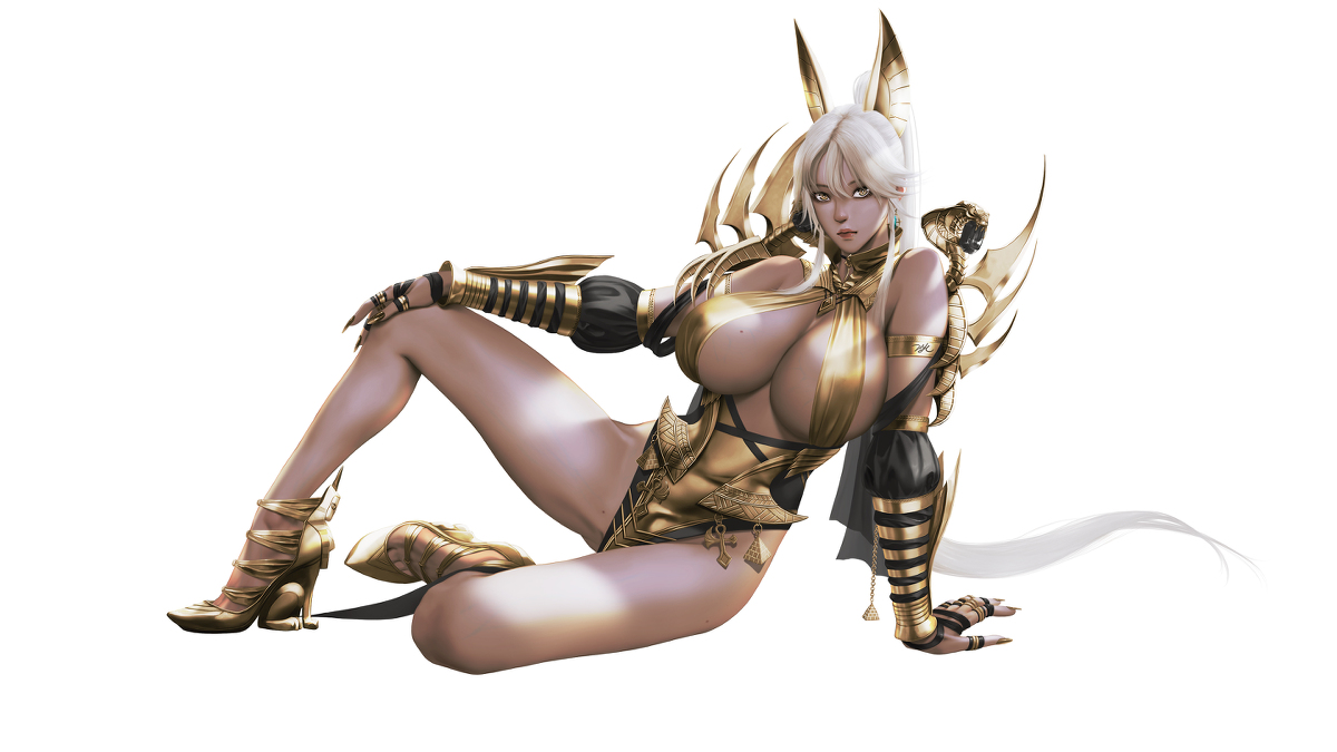 This is a pixiv picture whose title is 黄金贝斯特 Golden Bastet.
