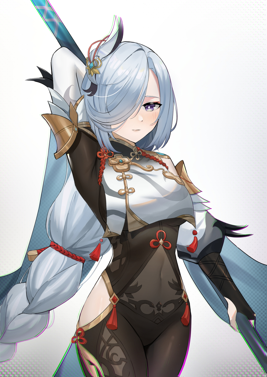 This is a pixiv picture whose title is 申鹤同人.