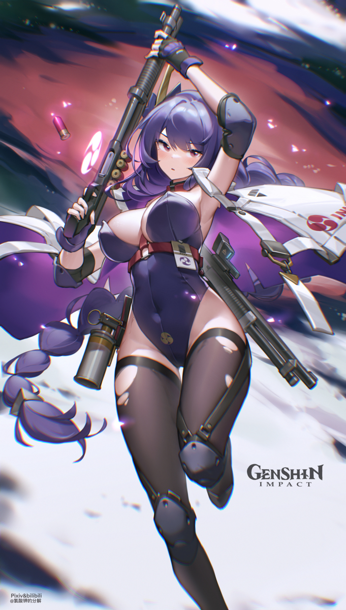 This is a pixiv picture whose title is 雷电将军.
