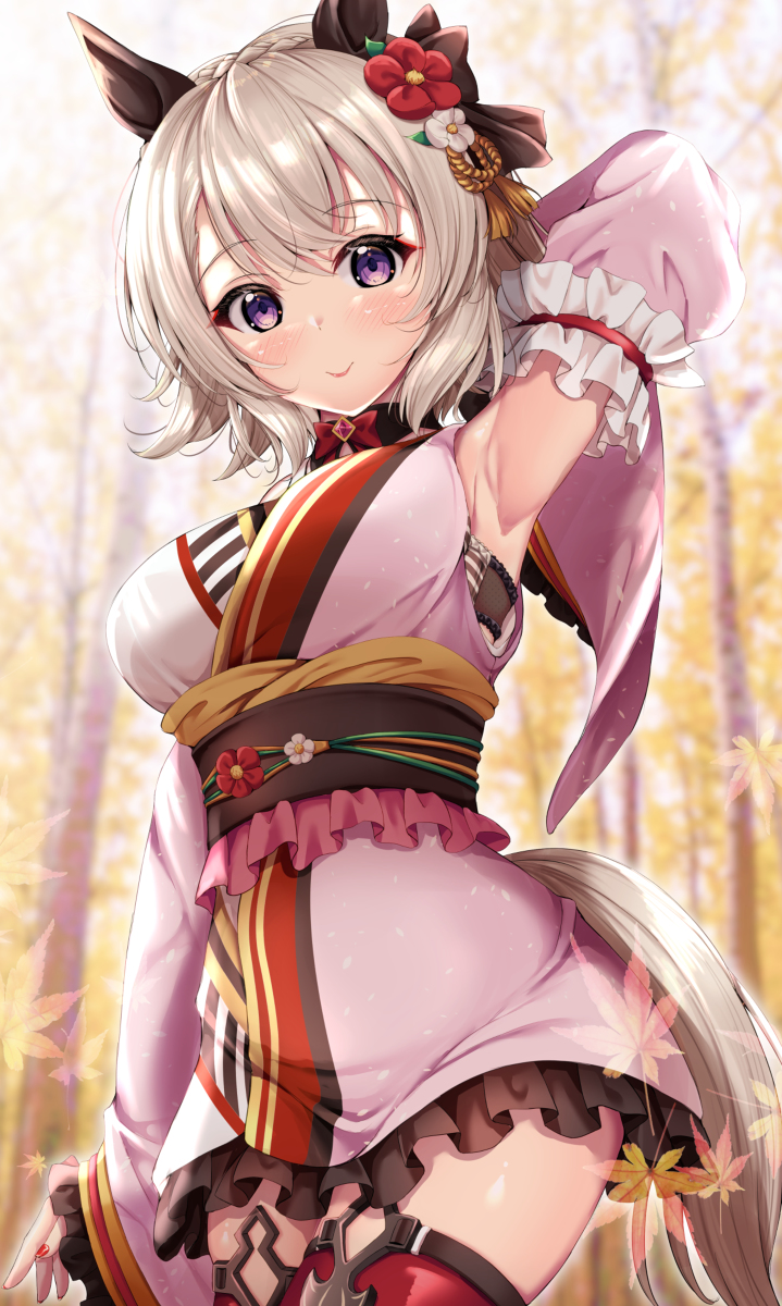 This is a pixiv picture whose title is 着物カレンチャン.