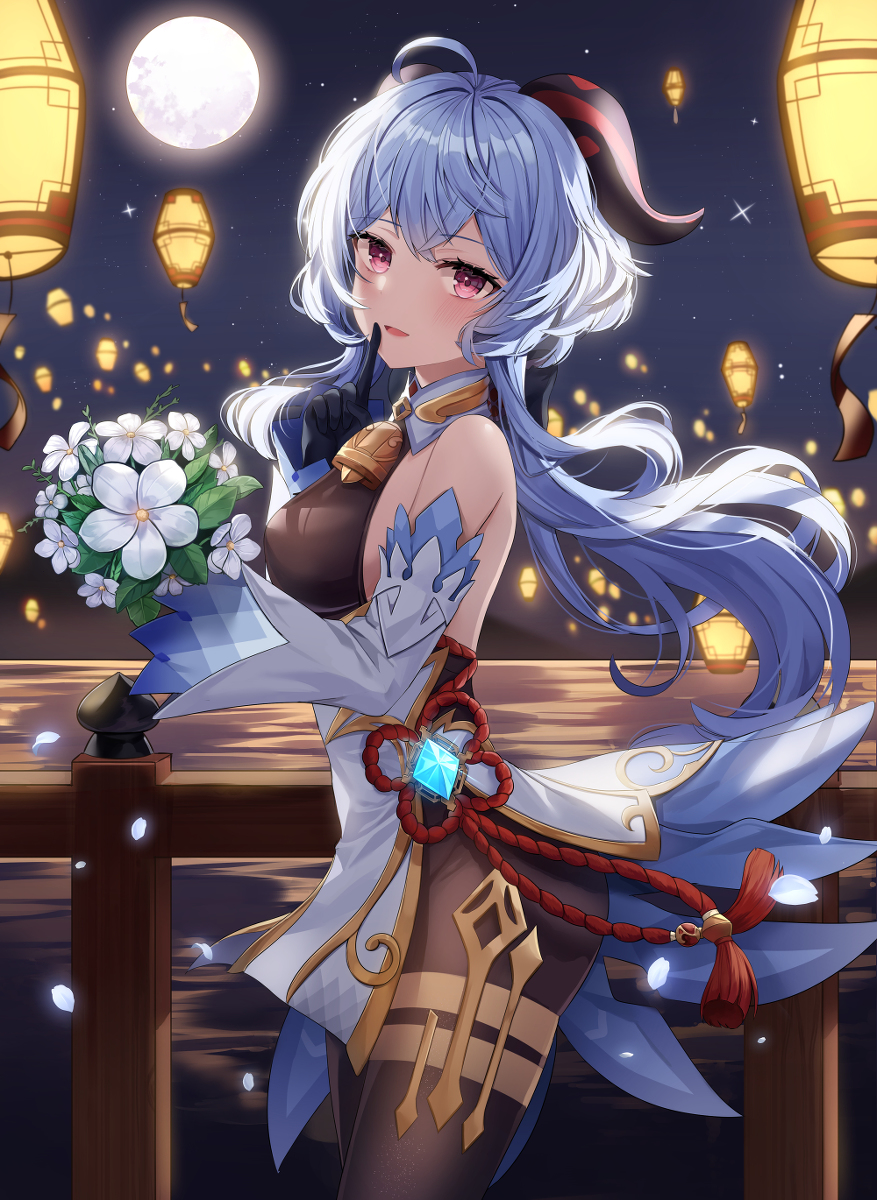 This is a pixiv picture whose title is 甘雨.