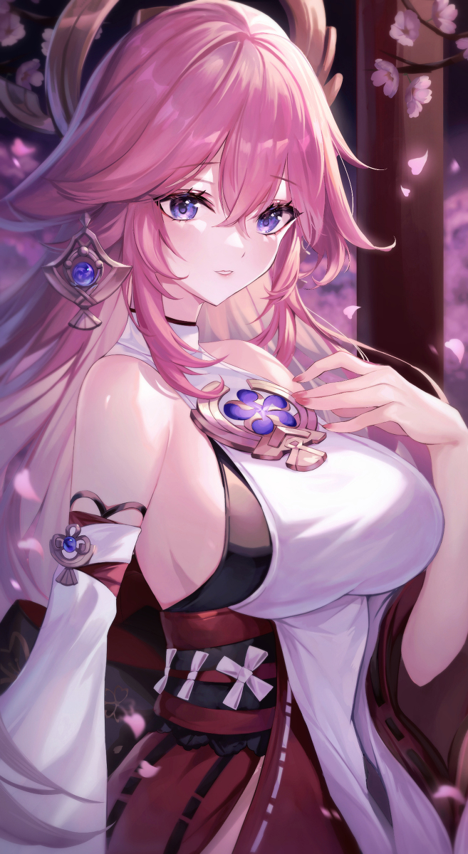 This is a pixiv picture whose title is 八重神子.