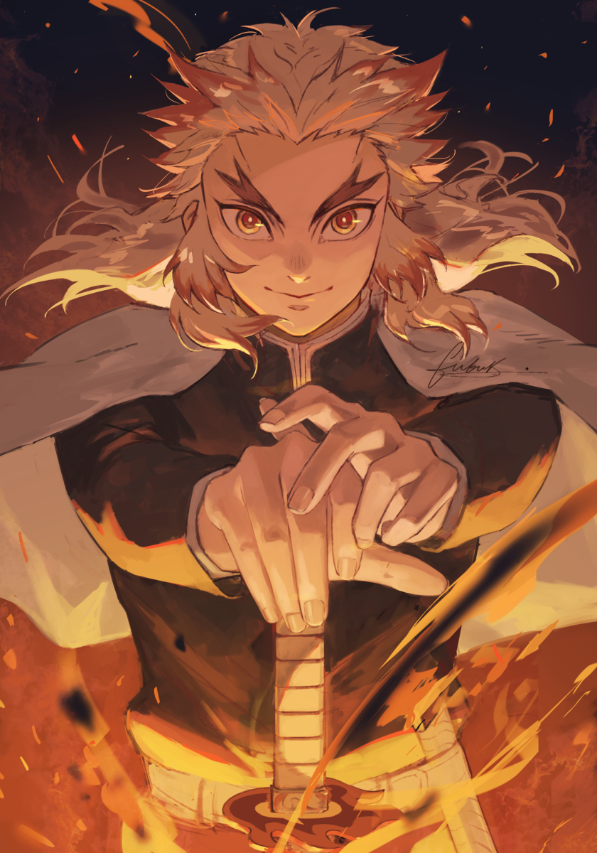 This is a pixiv picture whose title is 煉獄杏寿郎.