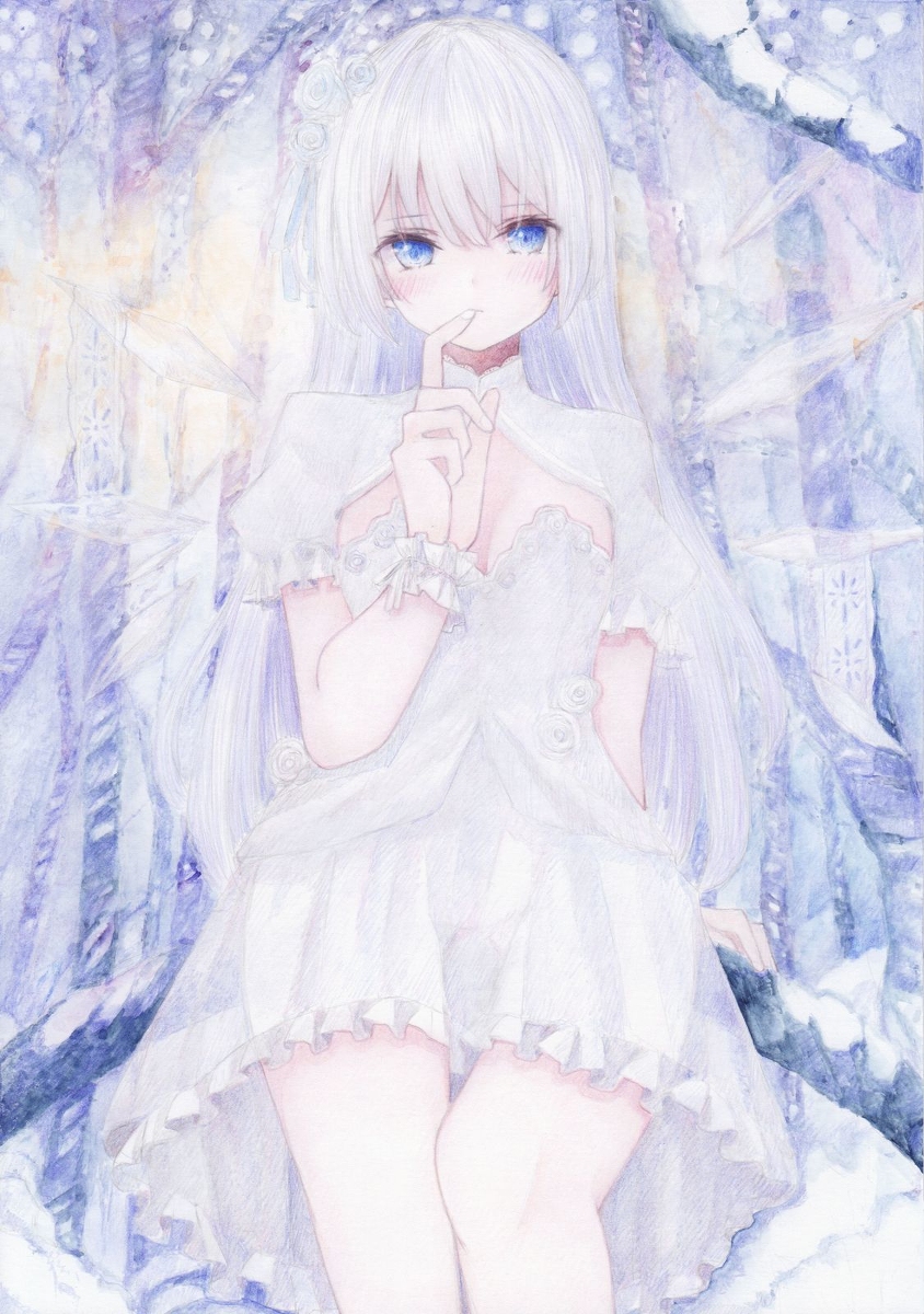 This is a pixiv picture whose title is 氷の少女.