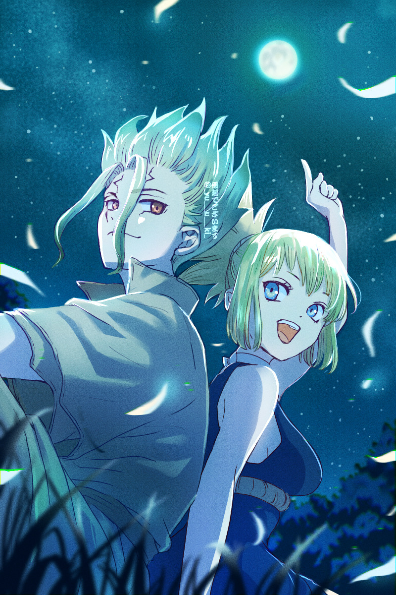 This is a pixiv picture whose title is 月へ！.