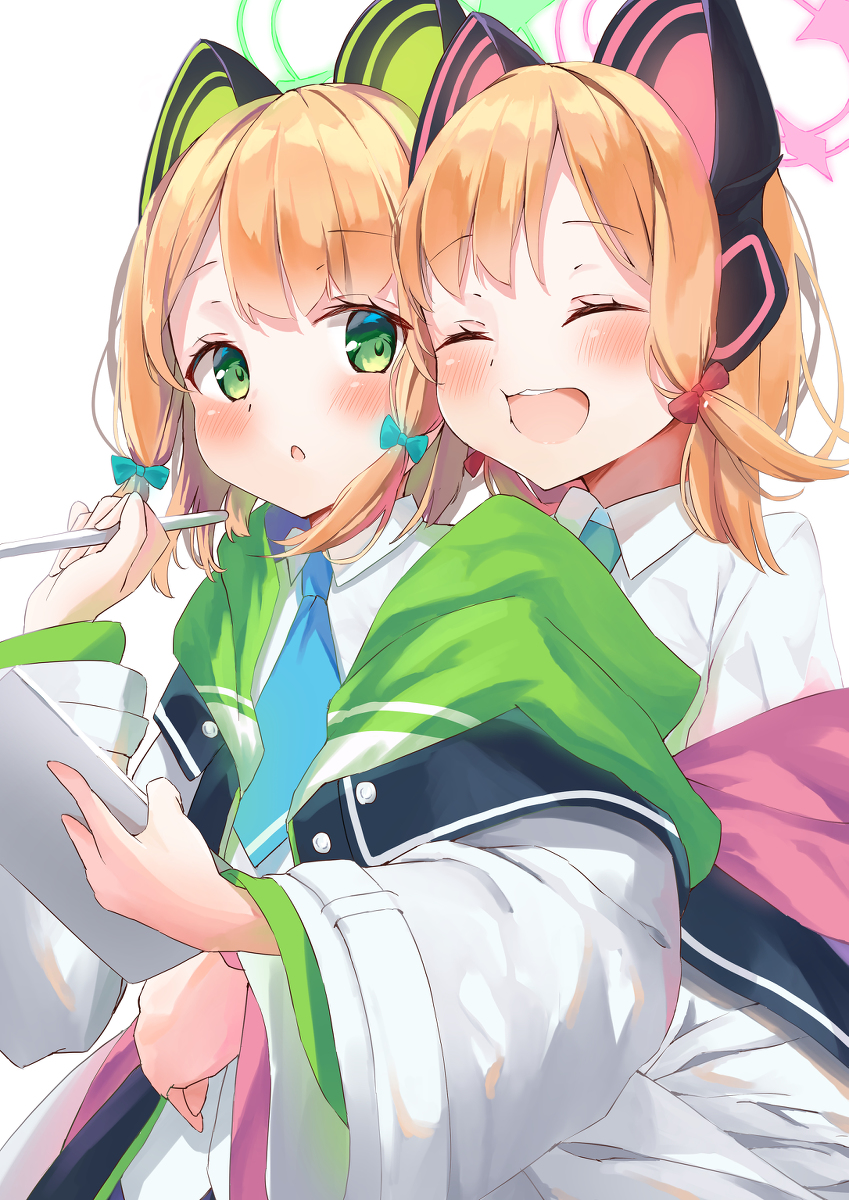 This is a pixiv picture whose title is ミドリ&モモイ.