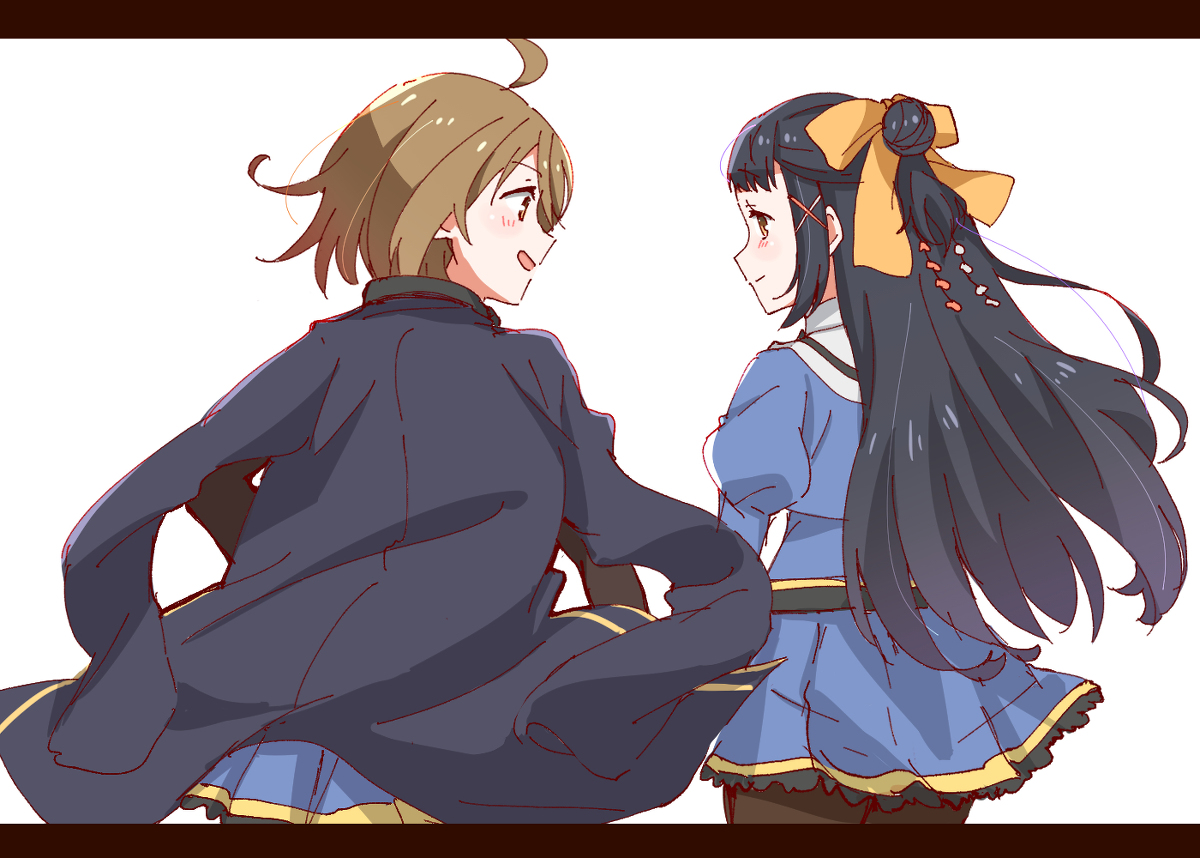 This is a pixiv picture whose title is 川村楪様と月岡椛様らくがき15.