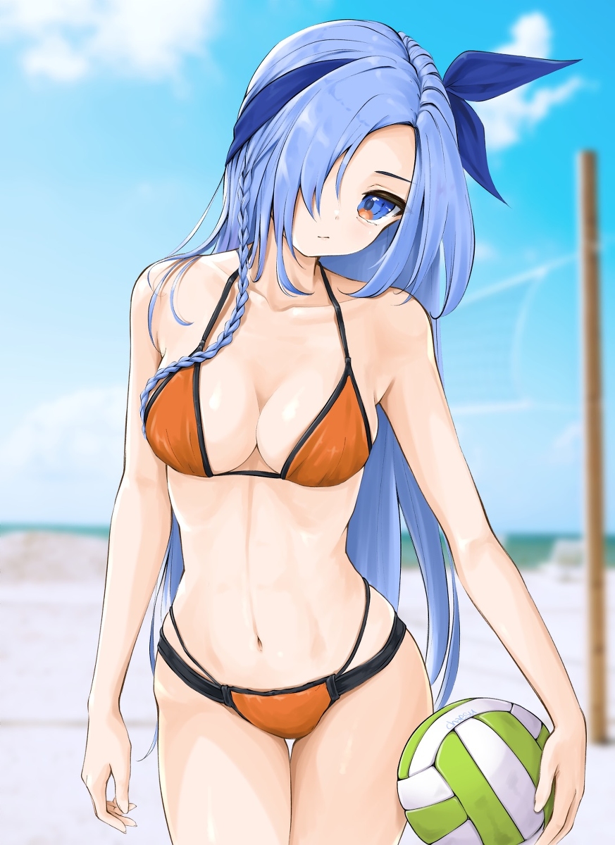 This is a pixiv picture whose title is Beach volleyball.