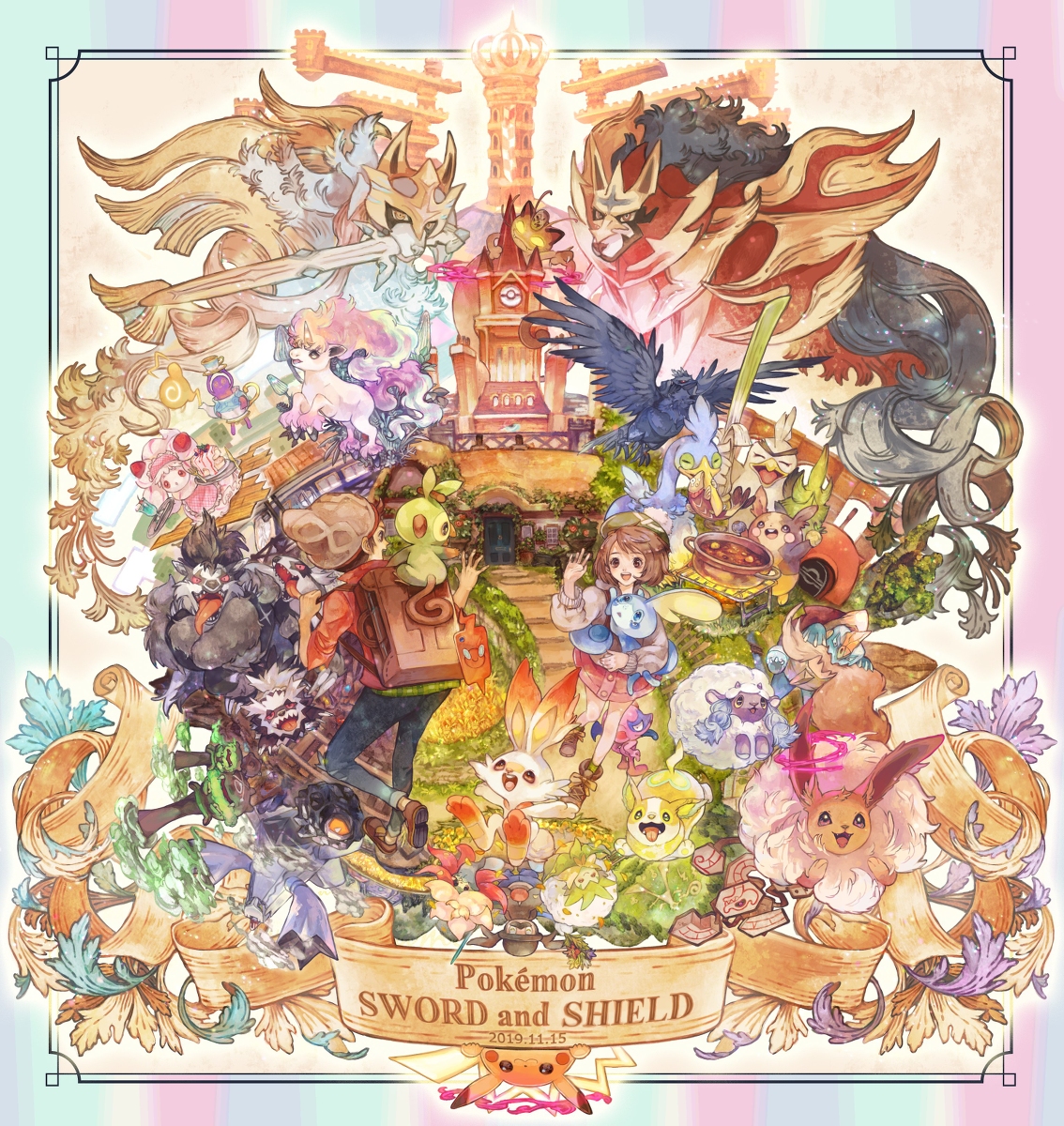 This is a pixiv picture whose title is 記念イラスト.