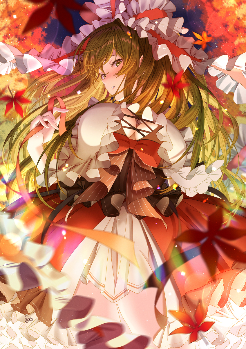 This is a pixiv picture whose title is 観楓.