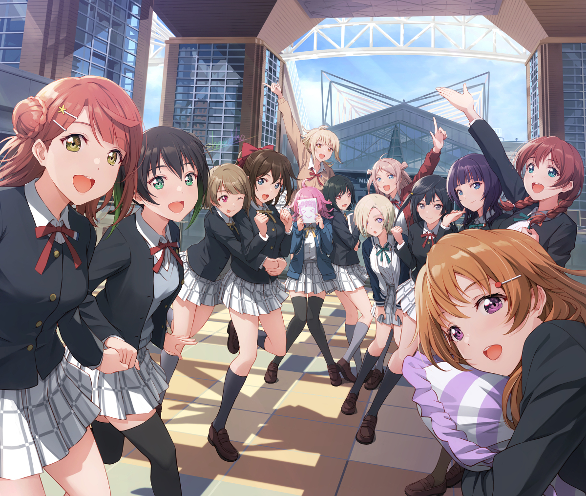 This is a pixiv picture whose title is 虹ヶ咲学園スクールアイドル同好会.
