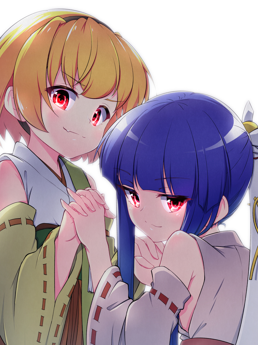 This is a pixiv picture whose title is 魔女巫女さとりか.