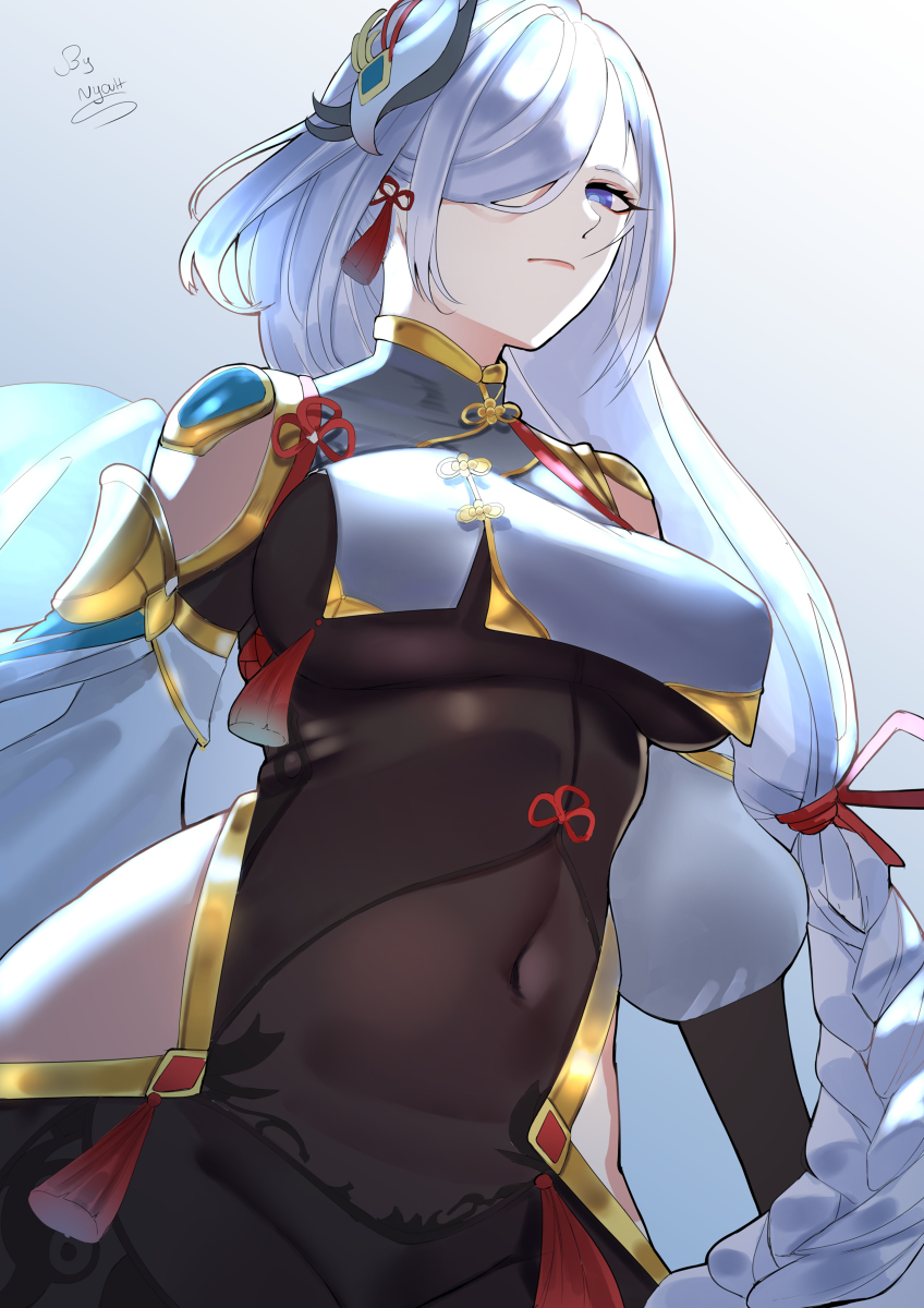 This is a pixiv picture whose title is 申鹤.