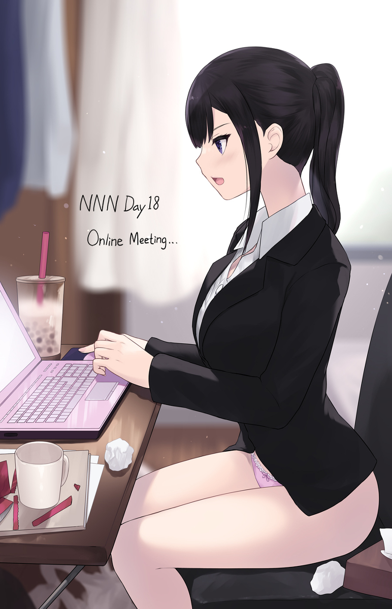 This is a pixiv picture whose title is オンラインミーティング.