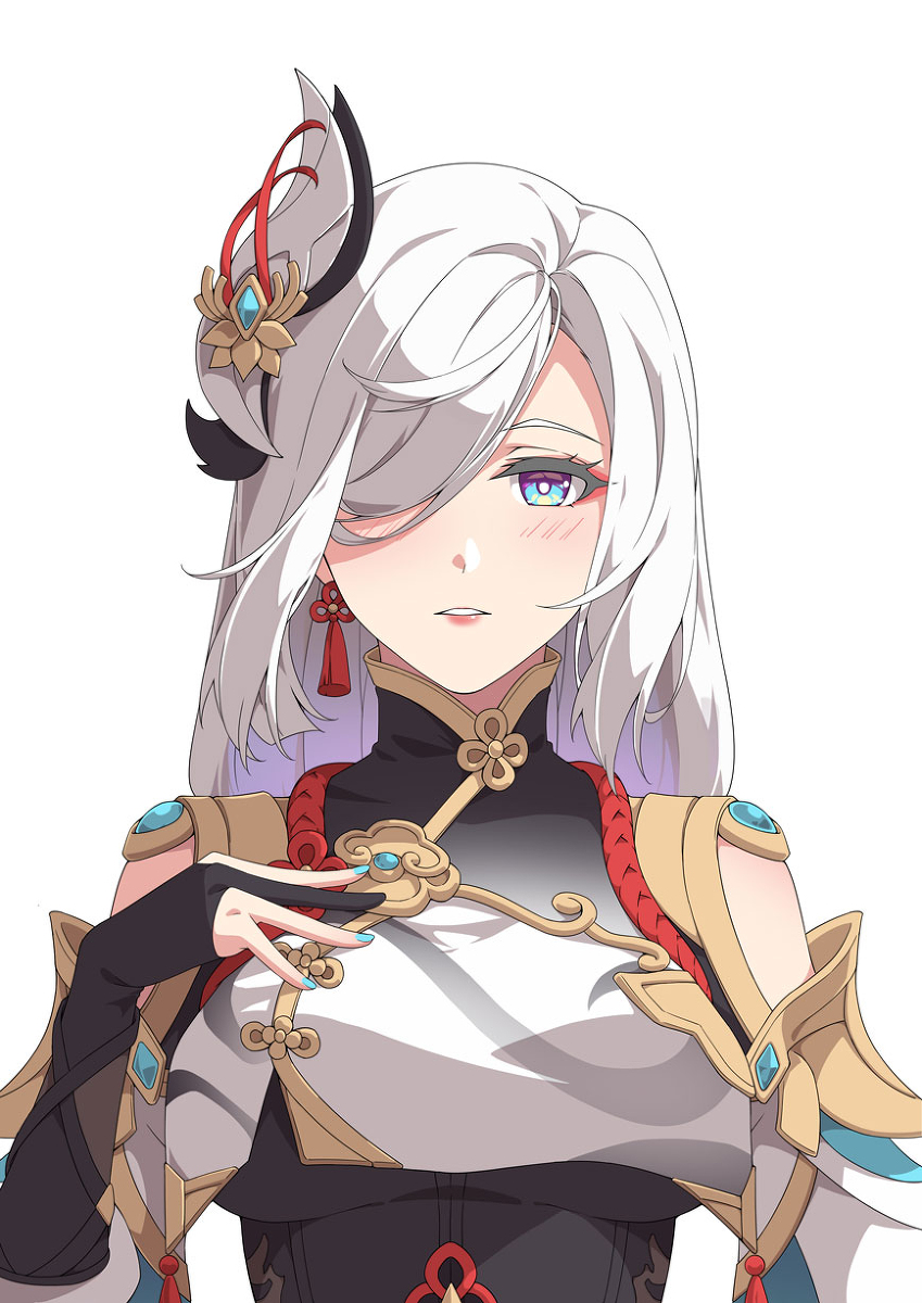 This is a pixiv picture whose title is 申鹤.