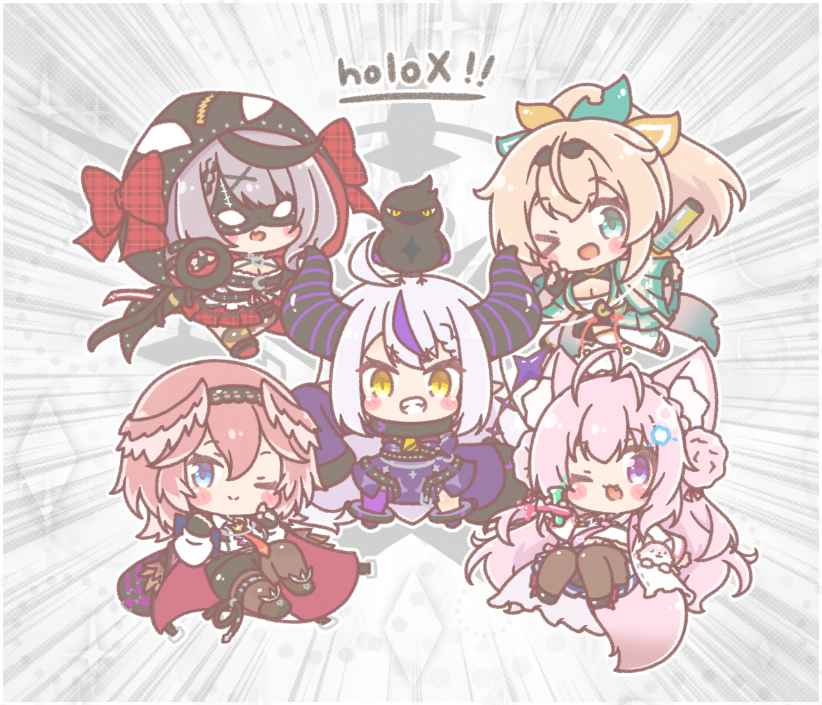 This is a pixiv picture whose title is holoX！！.