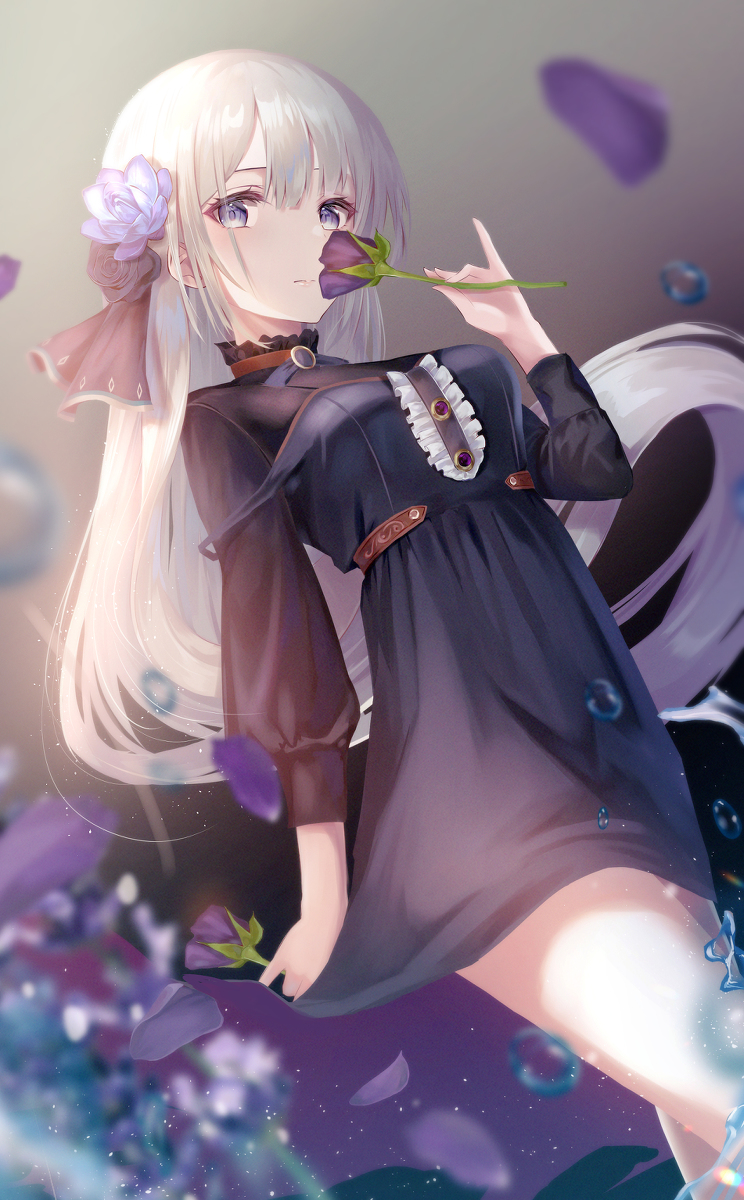 This is a pixiv picture whose title is しろかみ.