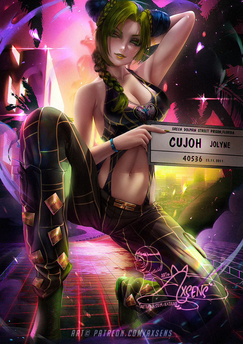 This is a pixiv picture whose title is 空条 徐倫 / Jolyne Cujoh.