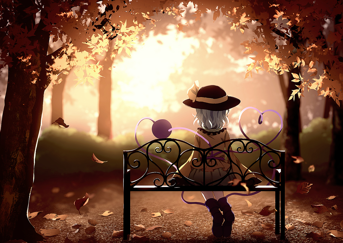 This is a pixiv picture whose title is 落葉.