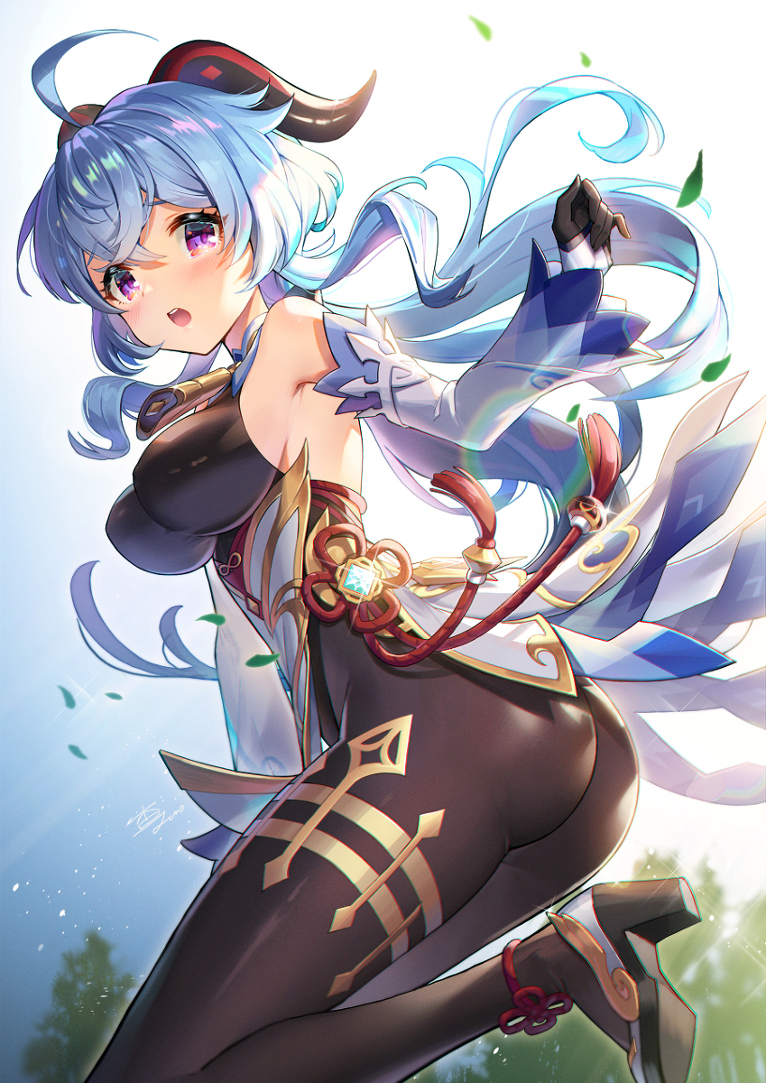 This is a pixiv picture whose title is 甘雨🥥😋.