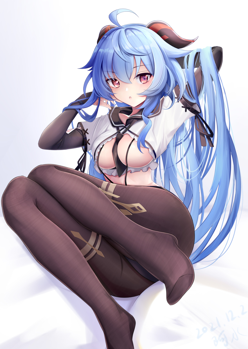 This is a pixiv picture whose title is 甘雨.