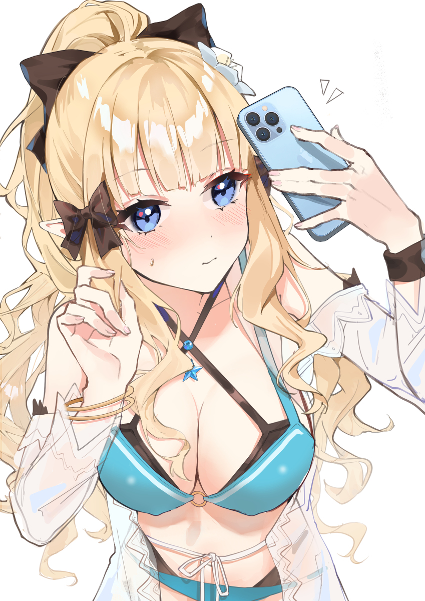This is a pixiv picture whose title is 自撮り.