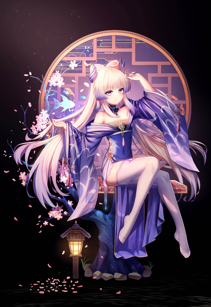 This is a pixiv picture whose title is 原神 珊瑚宫心海.