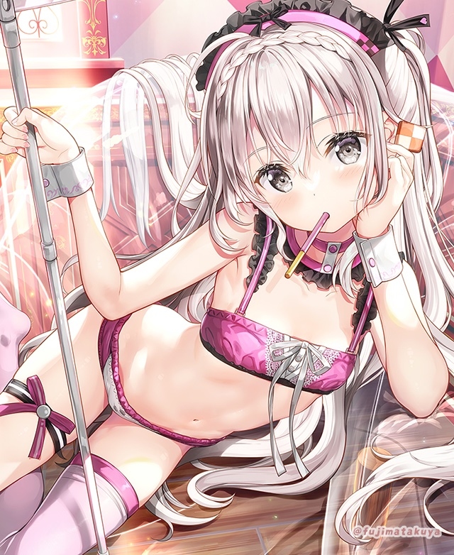 This is a pixiv picture whose title is おさぼりメイド.