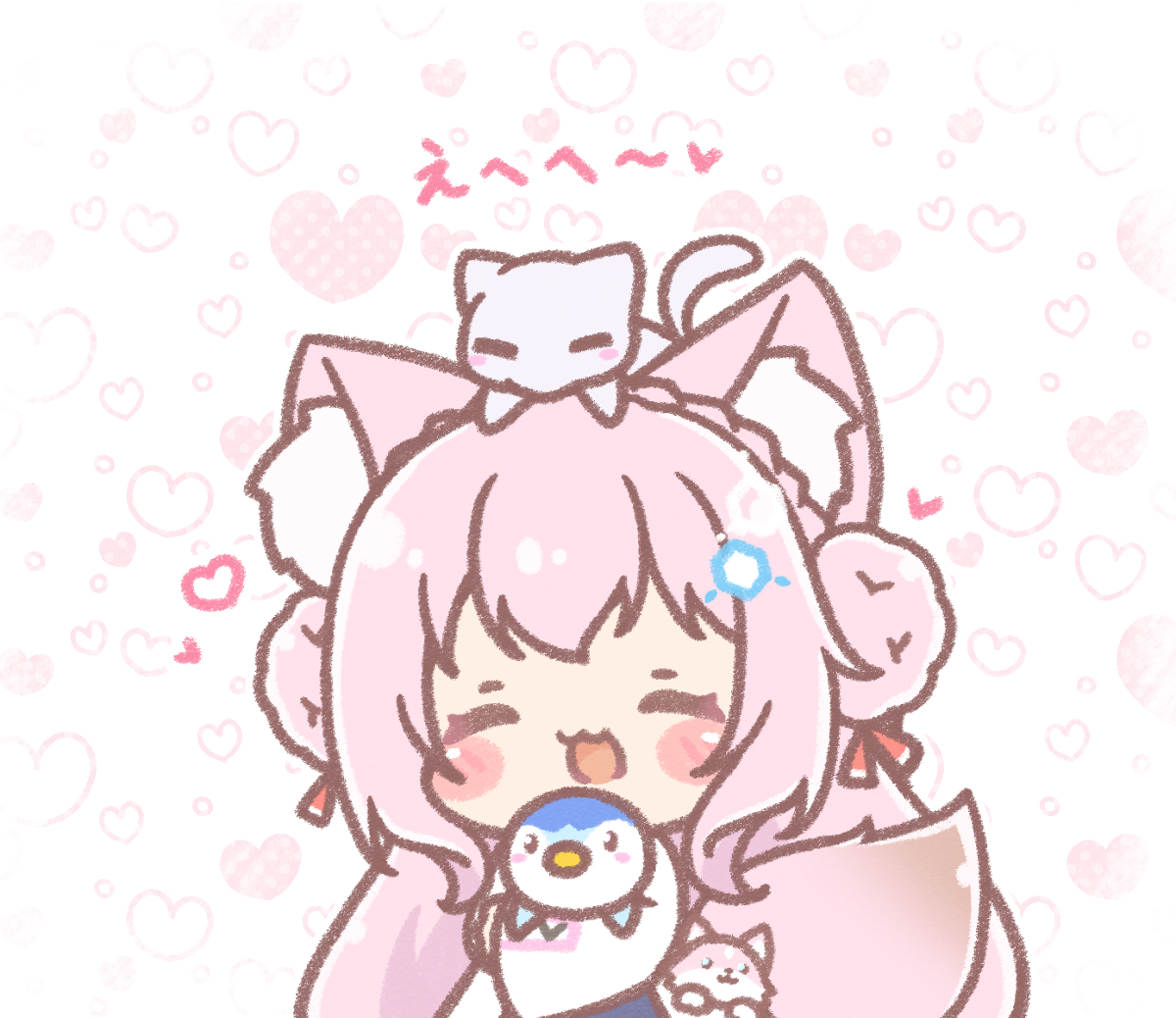 This is a pixiv picture whose title is こよりちゃんハーレムポケ旅.