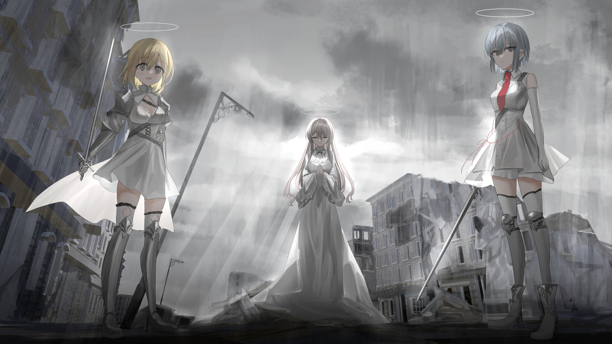 This is a pixiv picture whose title is Die Walküre～光は私たちと共に.