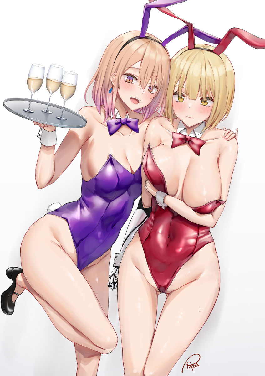 This is a pixiv picture whose title is 百合バニー.